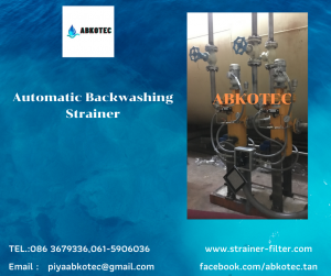 automatic backwashing strainer