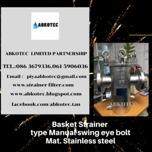 basket strainer type swing eye bolt mat. sus