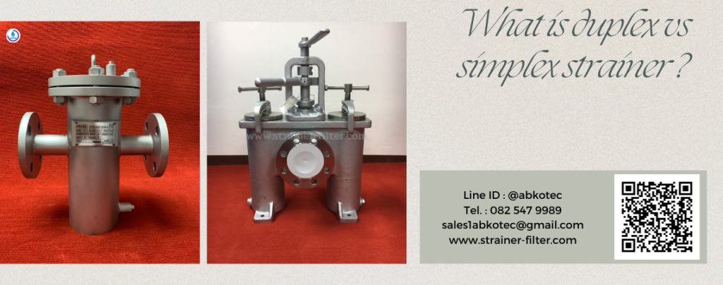 What is duplex vs simplex strainer
